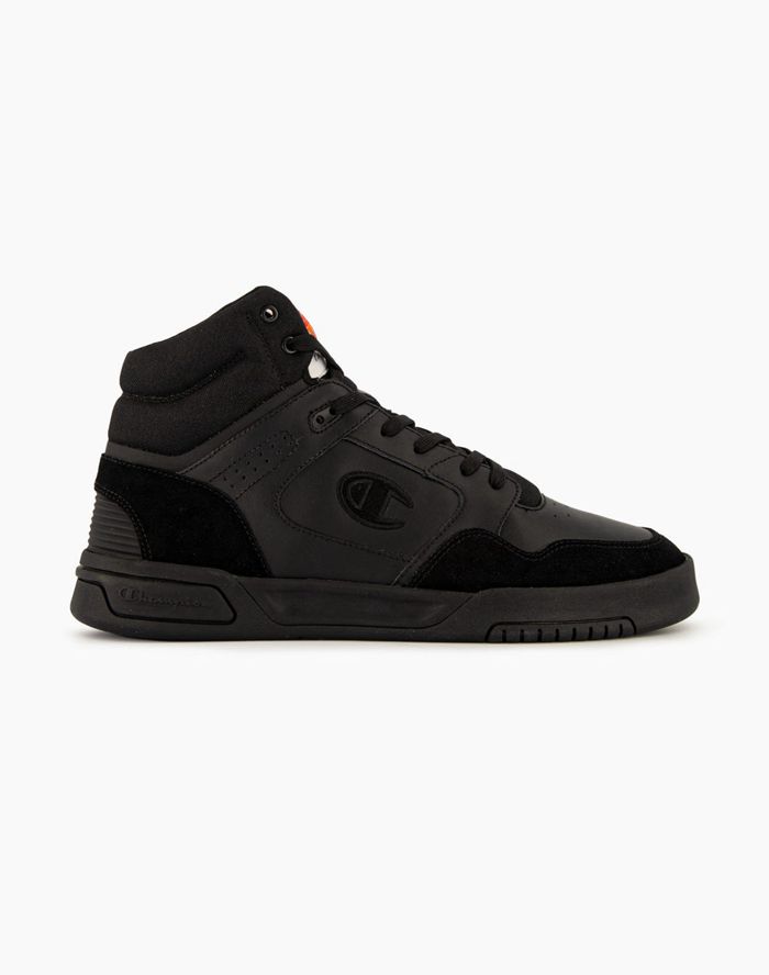 Champion Zone 80 Mid Black Sneakers Mens - South Africa IXGMPR618